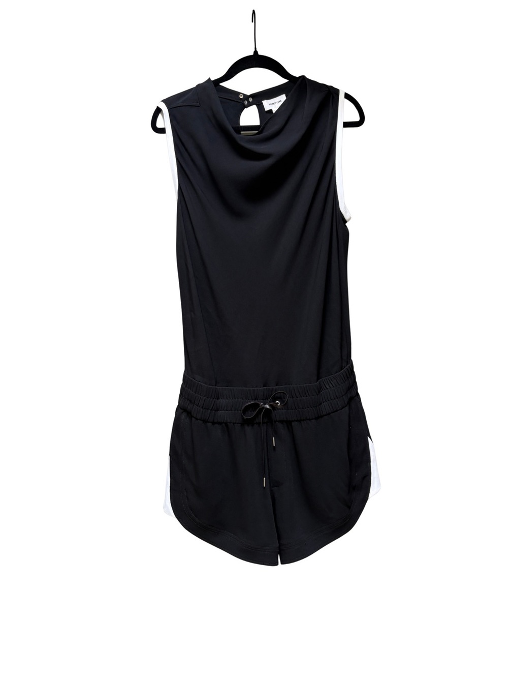 Helmut Lang Black Sleeveless Snap-Back Romper